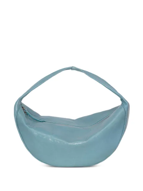 BY FAR maxi Cush creased leather shoulder bag Blue MWBSB022LL002BL052PL