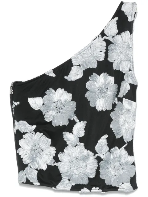 ROTATE BIRGER CHRISTENSEN flower mesh top Black 1130411206