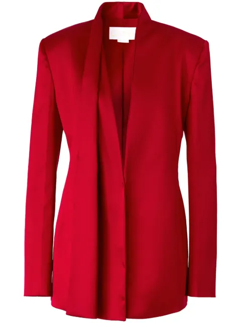 Genny satin-finish blazer Red 77AJQ581N0451