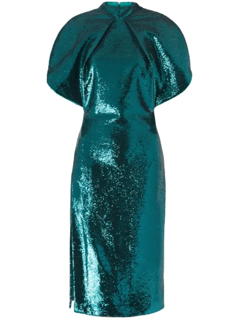 Genny sequin-embellished midi dress Green 77AJO474J0208