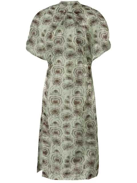 Genny printed midi dress Green 77AJO474NS607