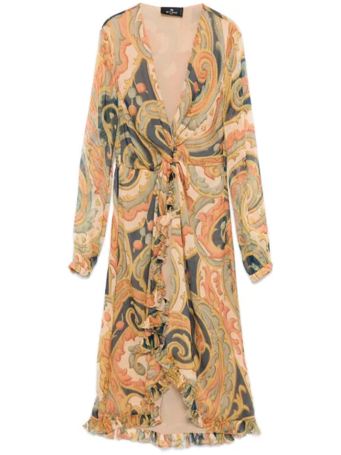 ETRO paisley-print midi dress Neutrals WRHA024299SA1F3
