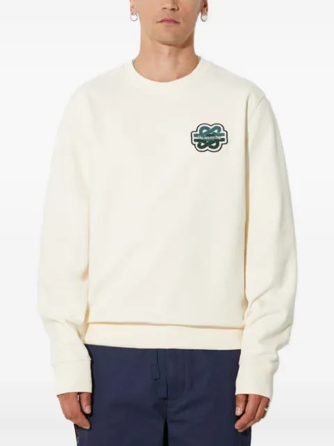 Filling Pieces embroidered-patch crew-neck sweatshirt White 74533929936