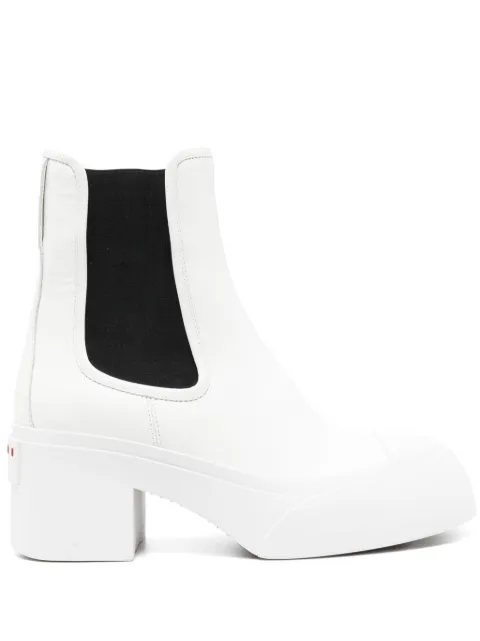 Marni 70mm leather Chelsea boots White SNZW018740P2722