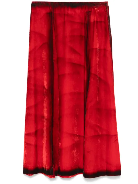 Tela Flame midi skirt Red 110026010471