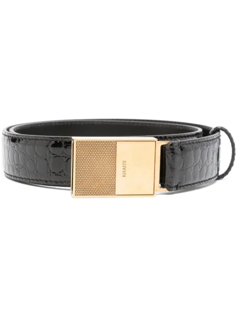 KHAITE croc-embossed belt Black 10049825200