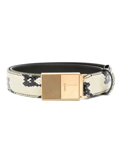 KHAITE snakeskin-effect belt Black 10049803121