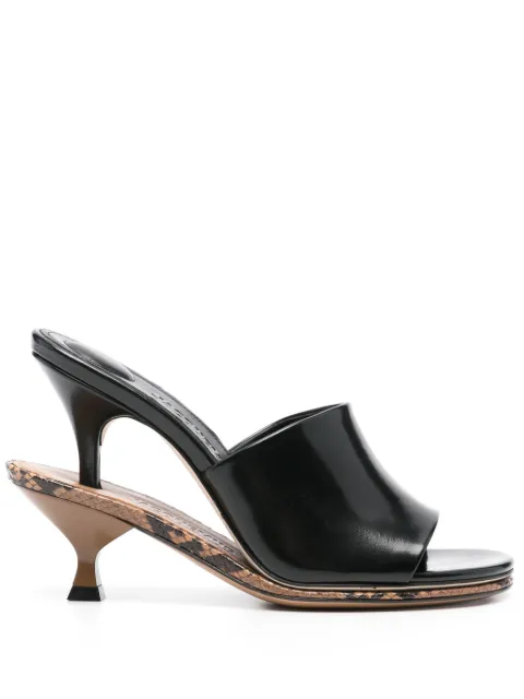 Jacquemus 110mm Les Doubles mules Black 243FO1603198