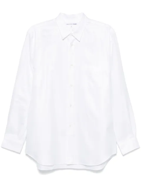 Comme Des Garçons Shirt patterned-jacquard shirt White FNB039