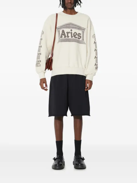 Aries temple-print sweatshirt White SUAR20034
