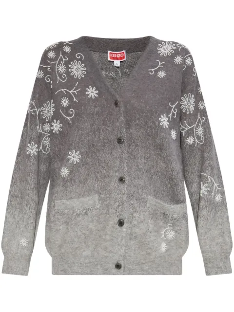 Kenzo beaded floral cardigan Grey FE62CA4713CU