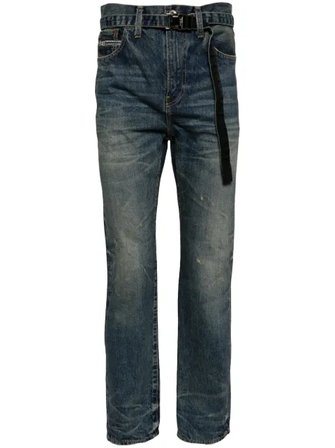sacai washed slim-fit jeans Blue 2403522M