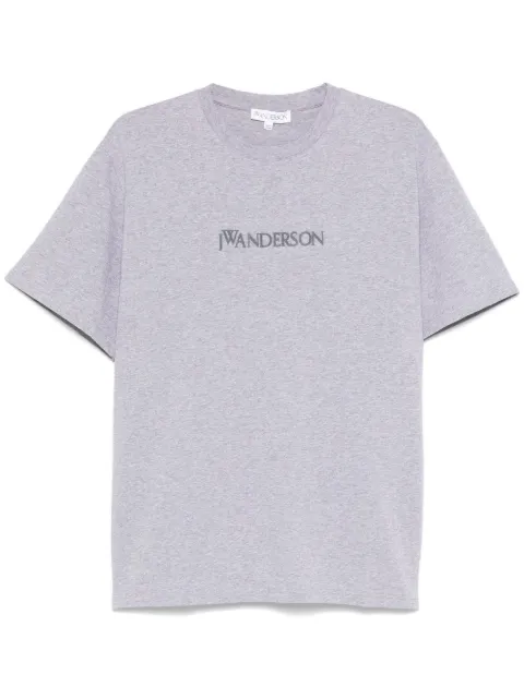 JW Anderson flocked-logo T-shirt Grey JT0258PG1510907