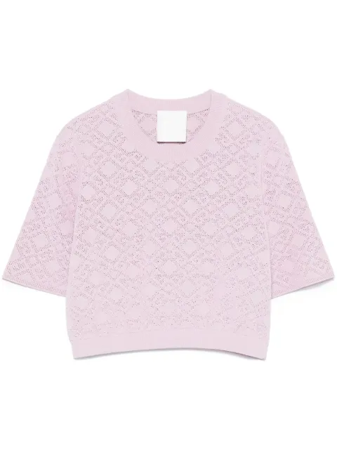 Givenchy logo-knit crop top Pink BW90TT4ZPN