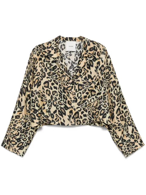 Nanushka cropped long-sleeves shirt Neutrals NW24PFTP5371