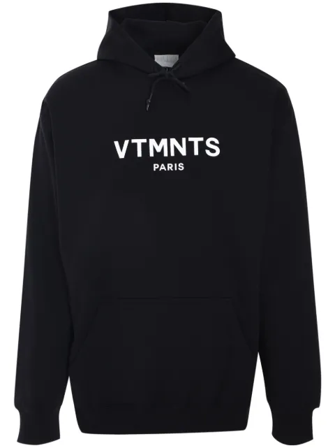 VTMNTS logo-print hoodie Black VL22HD200B