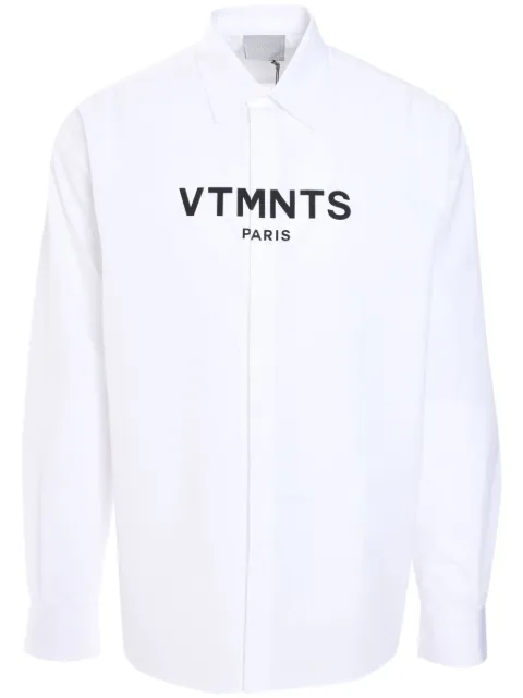 VTMNTS logo-print shirt White VL22SH300W