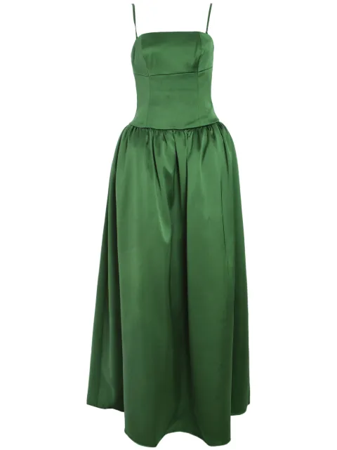 Self-Portrait satin bandeau dress Green AW24023XG