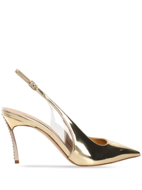 Casadei 80mm Alice Blade pumps Gold 1G617Y080MC2563