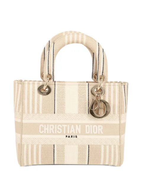 Christian Dior Pre-Owned 2020s small Lady D-Lite two-way handbag Neutrals 410877