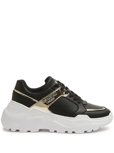 Just Cavalli logo-print sneakers Black 77RA3SL9ZPA71