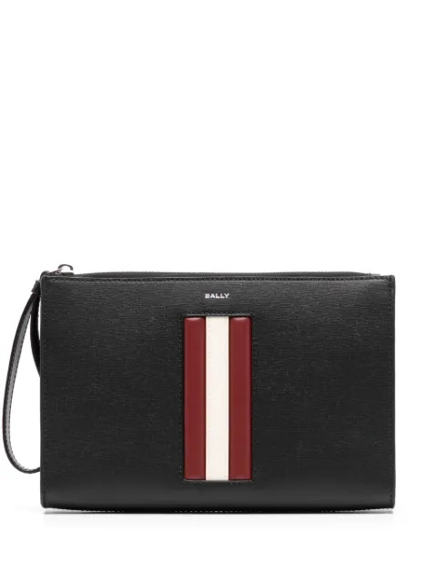 Bally Mythos panel-detail leather clutch bag Black MAM00VEC001