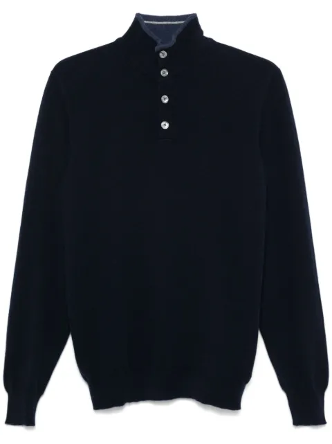 Fedeli cashmere pullover Blue 7UI08168T