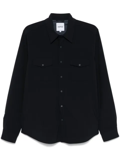 ASPESI flannel shirt jacket Blue CE27Z05801098