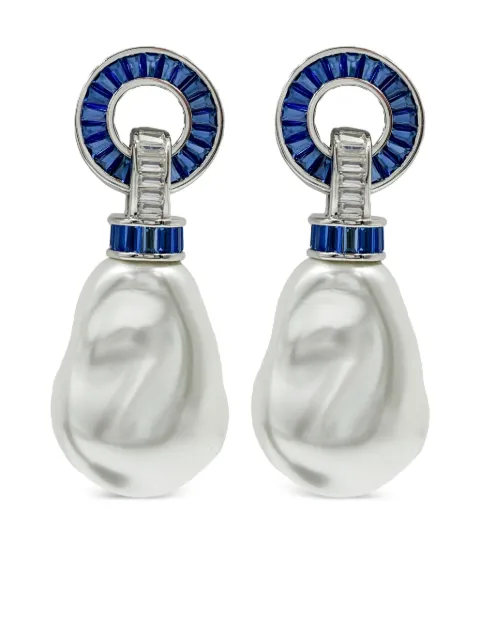 Juwelina Paris Baroque Pearl 2-in-1 drop earrings Silver JE0149