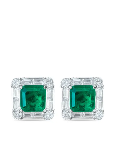 Juwelina Paris Emerald Gaia earrings Silver JE0146