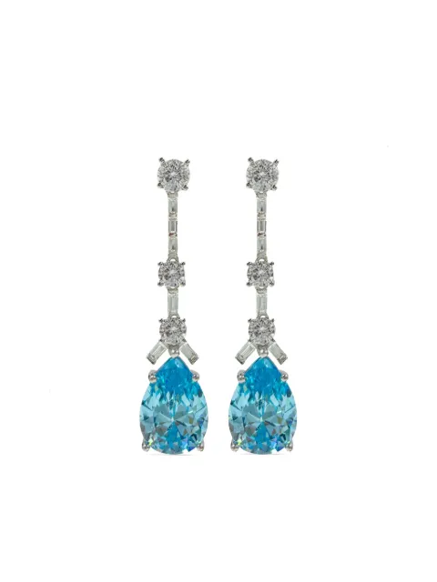 Juwelina Paris Aquamarine drop earrings Silver JE0144