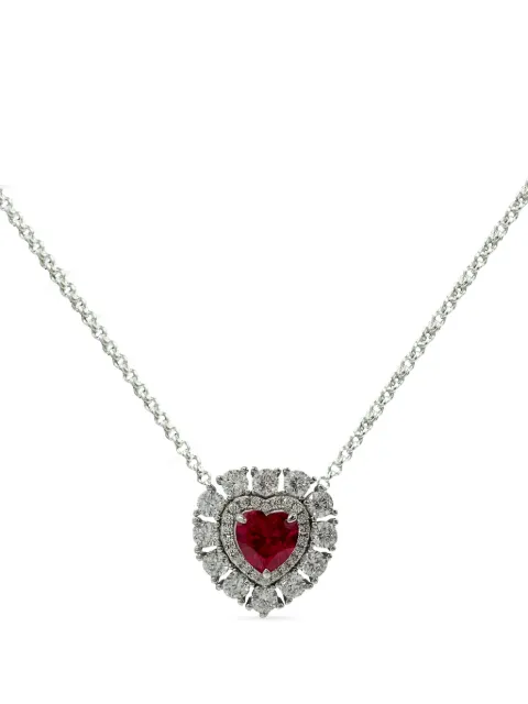 Juwelina Paris Ember Ruby necklace Silver JN0153