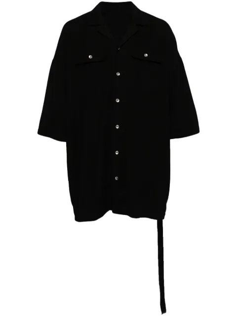 Rick Owens DRKSHDW camp-collar shirt Black DU02D2290CFL