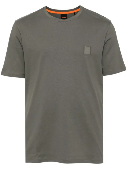 BOSS cotton-jersey T-shirt with logo patch Grey 50508584