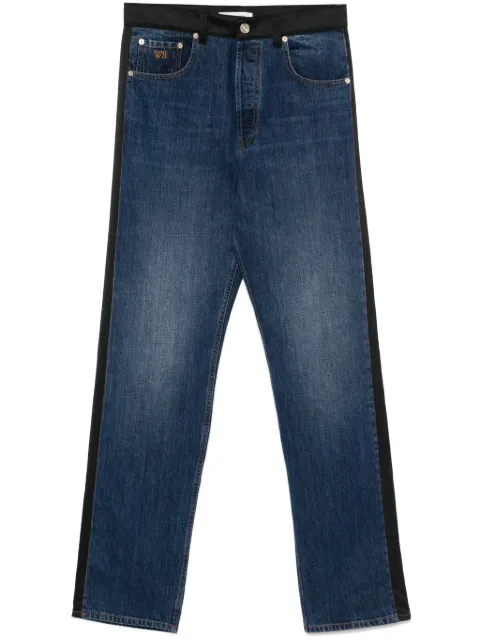 Wales Bonner side-stripe logo-embroidered jeans Blue US25DE02DE01599S