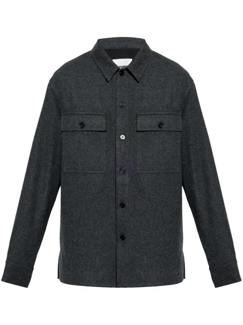 Jil Sander virgin-wool shirt Grey J47DL0131J40182