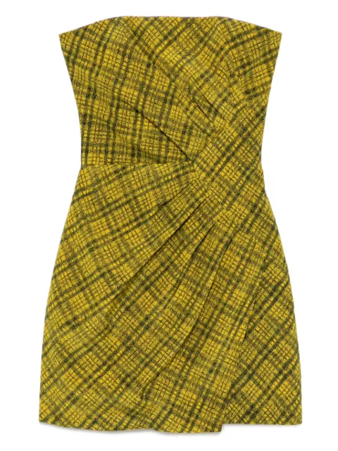 Alessandra Rich check dress Yellow FABX3920F4417
