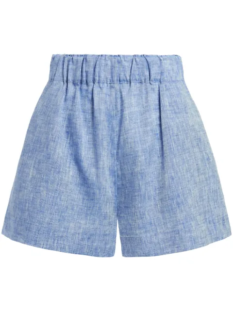 BONDI BORN Universal linen shorts Blue RTW907SLDEN