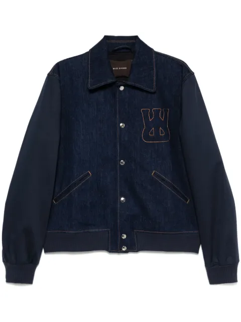 Wales Bonner Echo varsity jacket Blue MS25DE09DE01599