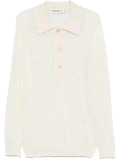 OUR LEGACY Big Piquet polo shirt White M4243BWF