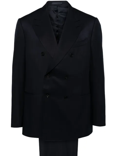 Caruso double breasted suit set Blue LN1JD611F508876
