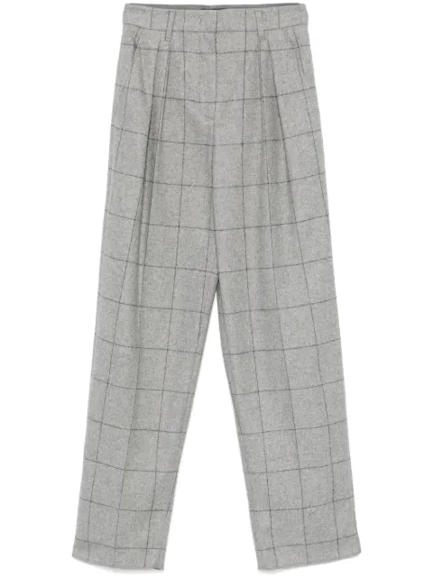 Emporio Armani pleated checked trousers Grey EW000163TE10525