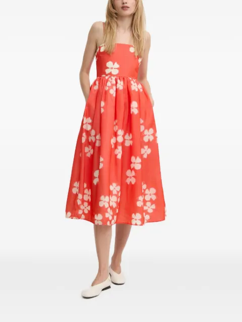 Stine Goya Yanina floral-print midi dress Red SG5866