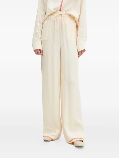 Stine Goya stripe-detail drawstring track pants Neutrals SG5856