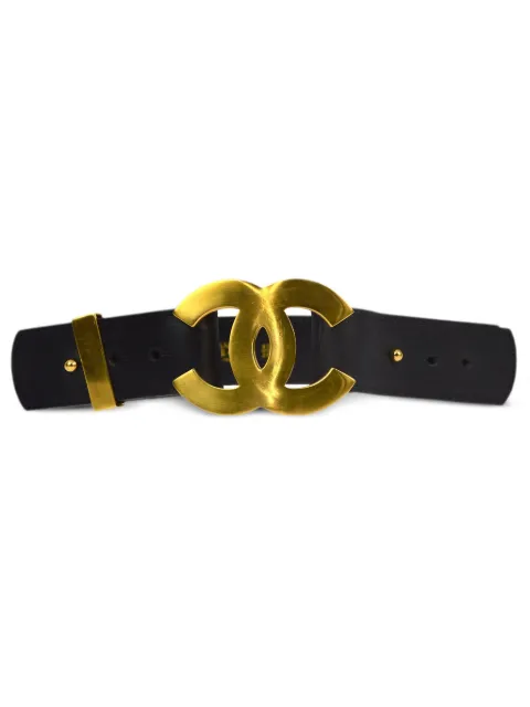 CHANEL Pre-Owned 1996 CC belt Black BE96A