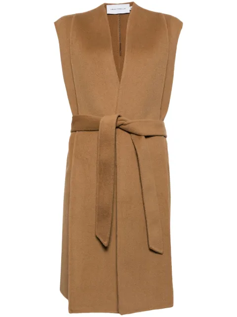 SIMONA CORSELLINI tie-fastening gilet Brown A24CPGLV0101C0150003