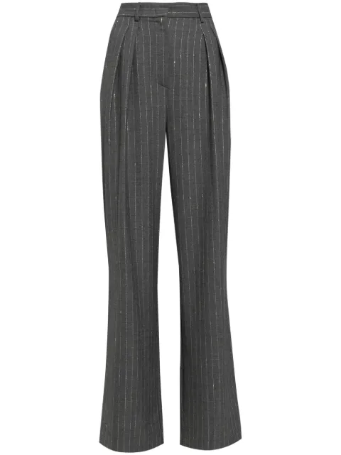 SIMONA CORSELLINI pinstriped wide trousers Grey A24CPPA01401TGES0003