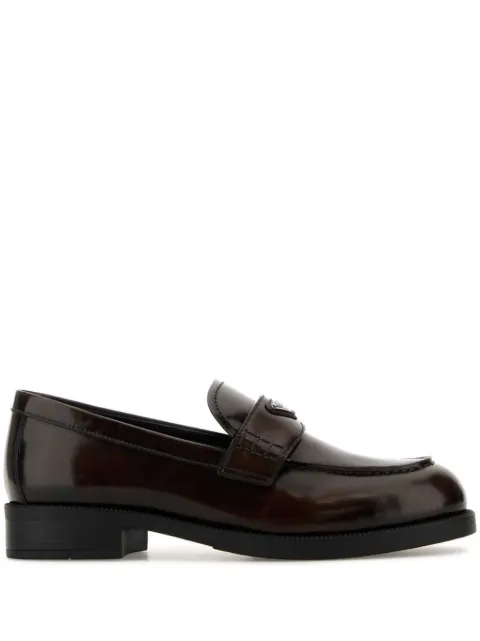 Prada triangle-logo loafers Brown 1D745NFG025P39