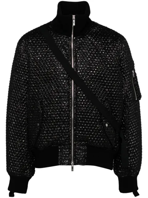 Helmut Lang seatbelt bomber jacket Black O06HM199