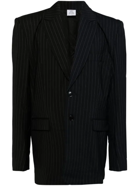 VETEMENTS striped blazer Blue UA65JA706N